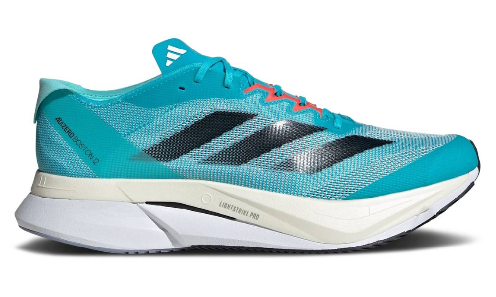 Men's Boston 12 Running Shoe - Core black/Zero met/Spark